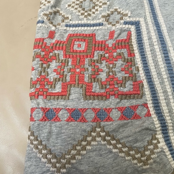 JW Los Angeles, Johnny Was Long Gray Boho Kimono, Size Medium - Picture 3 of 7